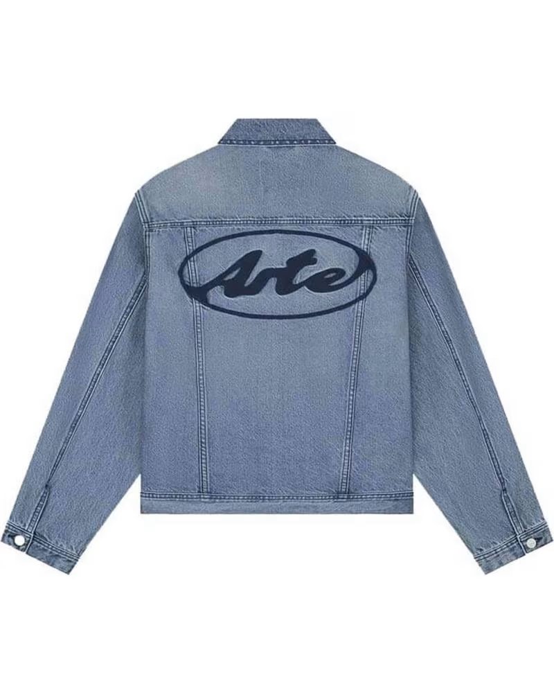 ARTE GIACCA DI JEANS CIRCLE LOGO BLU