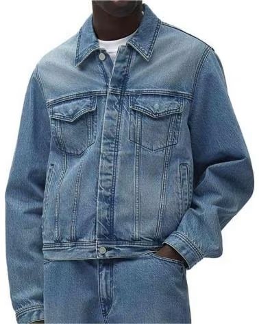 ARTE GIACCA DI JEANS CIRCLE LOGO BLU