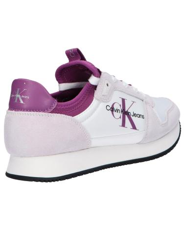 Zapatillas deporte de Mujer CALVIN KLEIN YW0YW00840 LACEUP NY-LTH W 0KB WHITE-GHOST GREY-AMETHYST