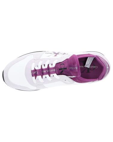 Zapatillas deporte de Mujer CALVIN KLEIN YW0YW00840 LACEUP NY-LTH W 0KB WHITE-GHOST GREY-AMETHYST