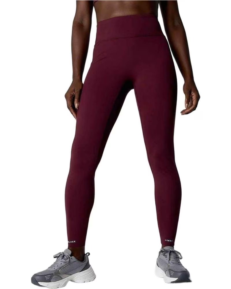 BLACK LIMBA SPORT-LEGGINGS IMPACT LINE AUBERGINE