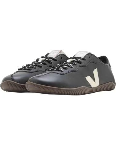 VEJA TÊNIS NS0221612B EM COURO PRETO PARA HOMEM