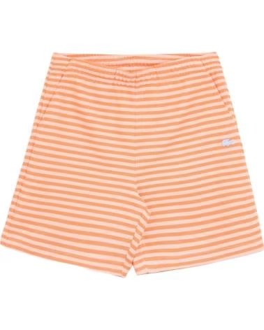 LACOSTE SHORT GH2198-00-4HI RAYÉ ORANGE HOMME