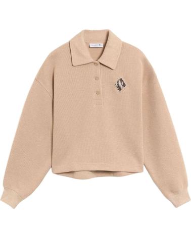LACOSTE SUDADERA SF9781-00-4KI BEIGE DE MUJER