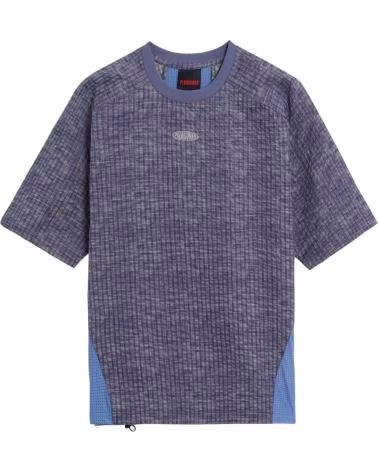 PLEASURES CAMISETA DE MANGA CORTA P25SU015-NAVY EN GRIS PARA UNISEX