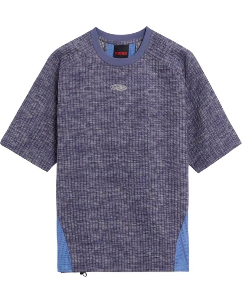 PLEASURES CAMISETA DE MANGA CORTA P25SU015-NAVY EN GRIS PARA UNISEX