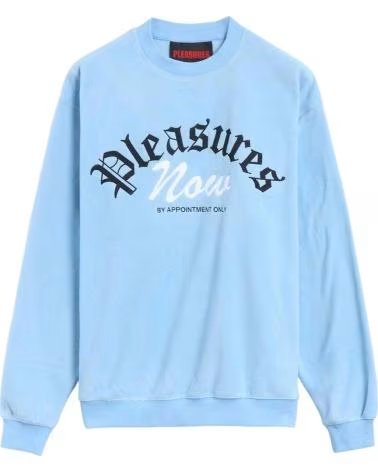 PLEASURES SUDADERA P24W019-SLATE EN AZUL PARA UNISEX