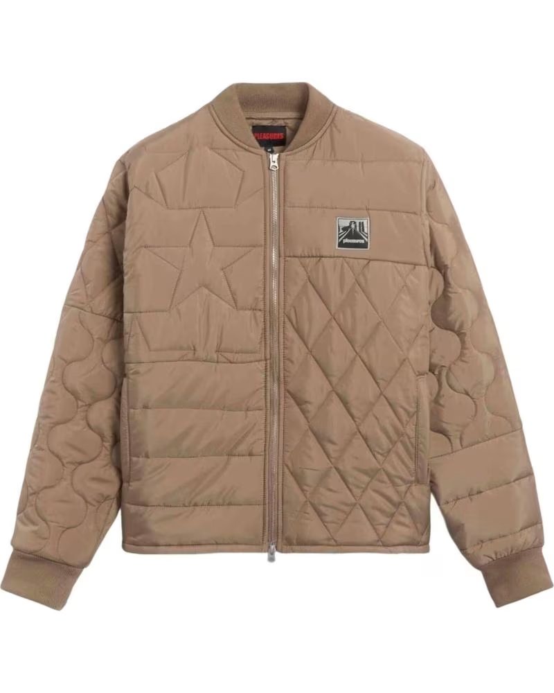 PLEASURES GIACCA TRAPUNTATA UNISEX P24W016-BROWN