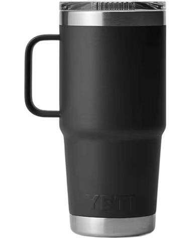 YETI GOBELET THERMIQUE SKU-0320-BLK AVEC ANSE, ACIER INOXYDABLE NOIR