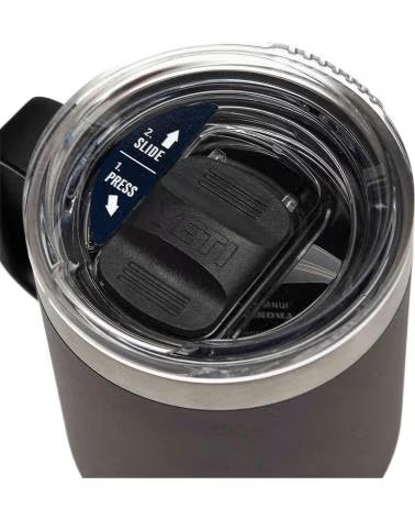 YETI GOBELET THERMIQUE SKU-0320-BLK AVEC ANSE, ACIER INOXYDABLE NOIR