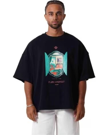 SIXTH JUNE CAMISETA DE MANGA CORTA M26022PTS-BLAC EN NEGRO PARA HOMBRE