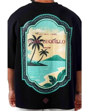 SIXTH JUNE CAMISETA DE MANGA CORTA M26022PTS-BLAC EN NEGRO PARA HOMBRE