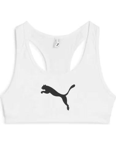 PUMA TOP SUTIÃ ESPORTIVO 4 KEEPS BRANCO WHITE-BIG BLAC