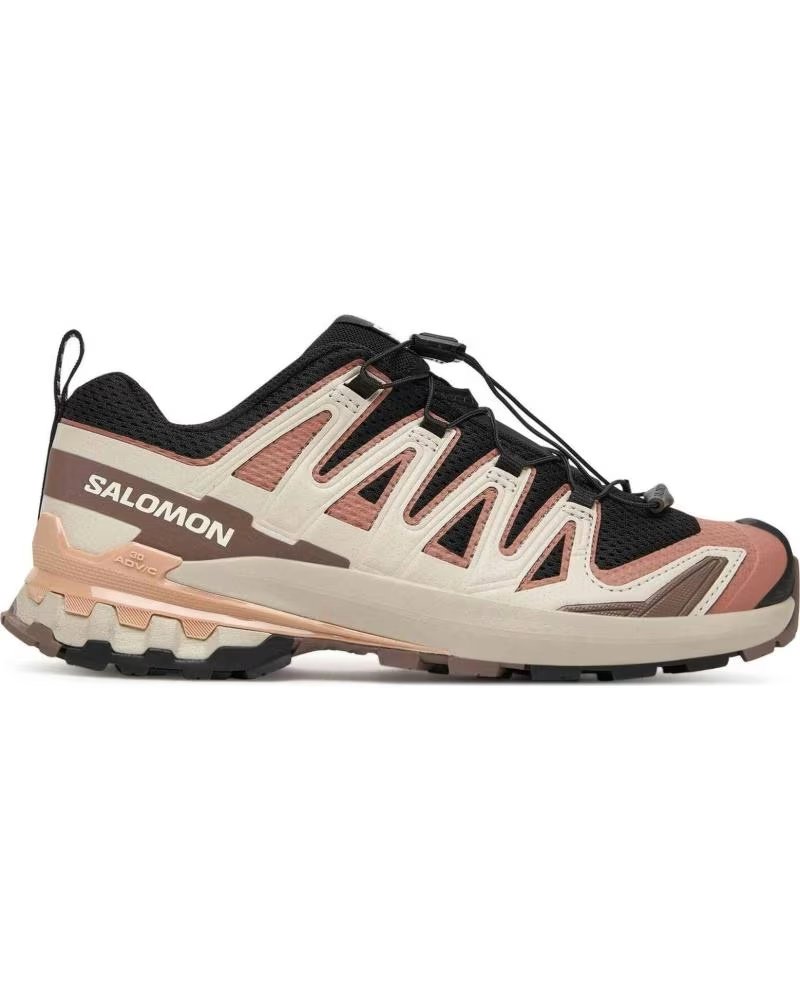 SALOMON L47882800 TREKKING-SCHUHE FÜR DAMEN BLACK-BURLWOOD-MAHOGANY ROSE