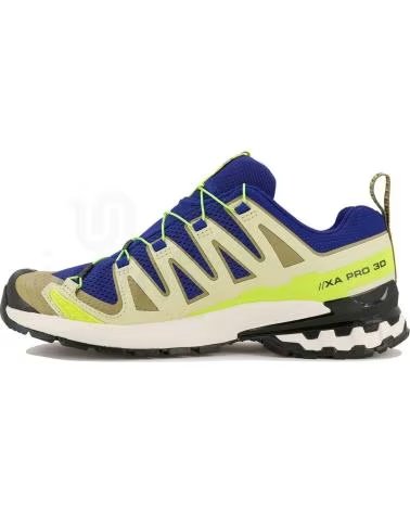 SALOMON ZAPATILLAS DE TREKKING XA PRO 3D V9 EN MULTICOLOR PARA HOMBRE BLUING-BOG-ACID LIME