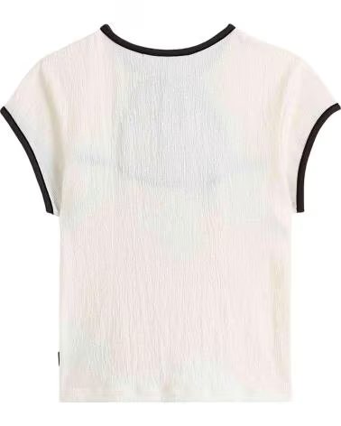 VANS OFF THE WALL CAMISETA DE MANGA CORTA VANS CAMISETAS VANS KARI TIE NECK TOP CLAS EN BLANCO PARA MUJER