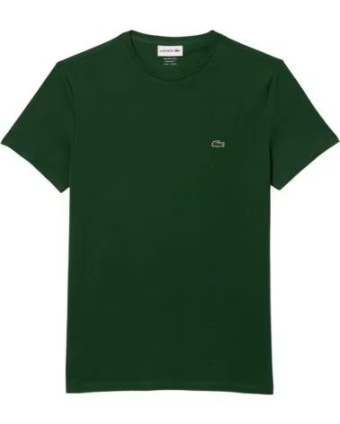 LACOSTE T-SHIRT PIMA TH6709 MANGA CURTA HOMEM VERDE