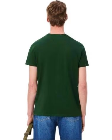 LACOSTE T-SHIRT PIMA TH6709 MANGA CURTA HOMEM VERDE
