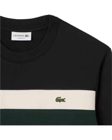 LACOSTE FELPA COLOUR-BLOCK FLEECE UOMO BLANCO