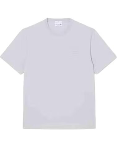 LACOSTE EMBOSSED BRANDING KURZARM-T-SHIRT UNISEX GRAU GRIS