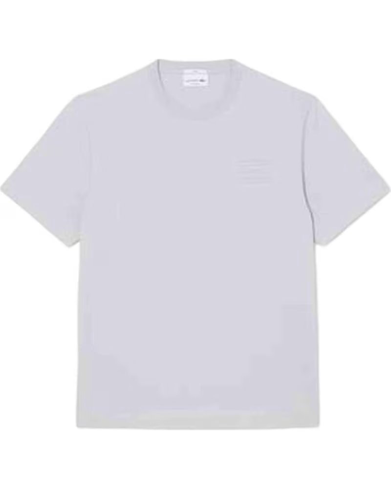 LACOSTE EMBOSSED BRANDING KURZARM-T-SHIRT UNISEX GRAU GRIS