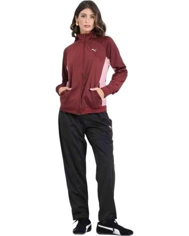 PUMA TUTA POLY SUIT STRAIGHT DA DONNA BORDEAUX E NERO MUJER