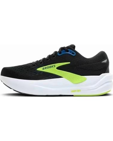 BROOKS SCARPE DA RUNNING GHOST MAX, AMMORTIZZAZIONE SUPERIORE BLACK-NAVY-ACID LIME