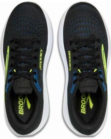 BROOKS SCARPE DA RUNNING GHOST MAX, AMMORTIZZAZIONE SUPERIORE BLACK-NAVY-ACID LIME