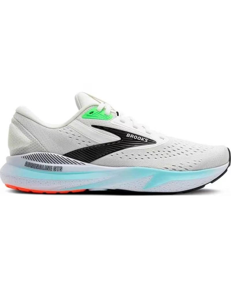 BROOKS CHAUSSURES DE RUNNING POUR HOMME 1104371D118 ADRENALINE GTS BLANC WHITE-GECKO-ATOMIZER