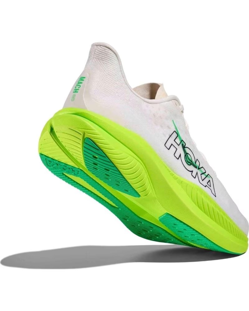 HOKA CHAUSSURES DE RUNNING MACH 6 WHITE-NEON LIME