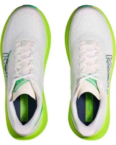HOKA CHAUSSURES DE RUNNING MACH 6 WHITE-NEON LIME