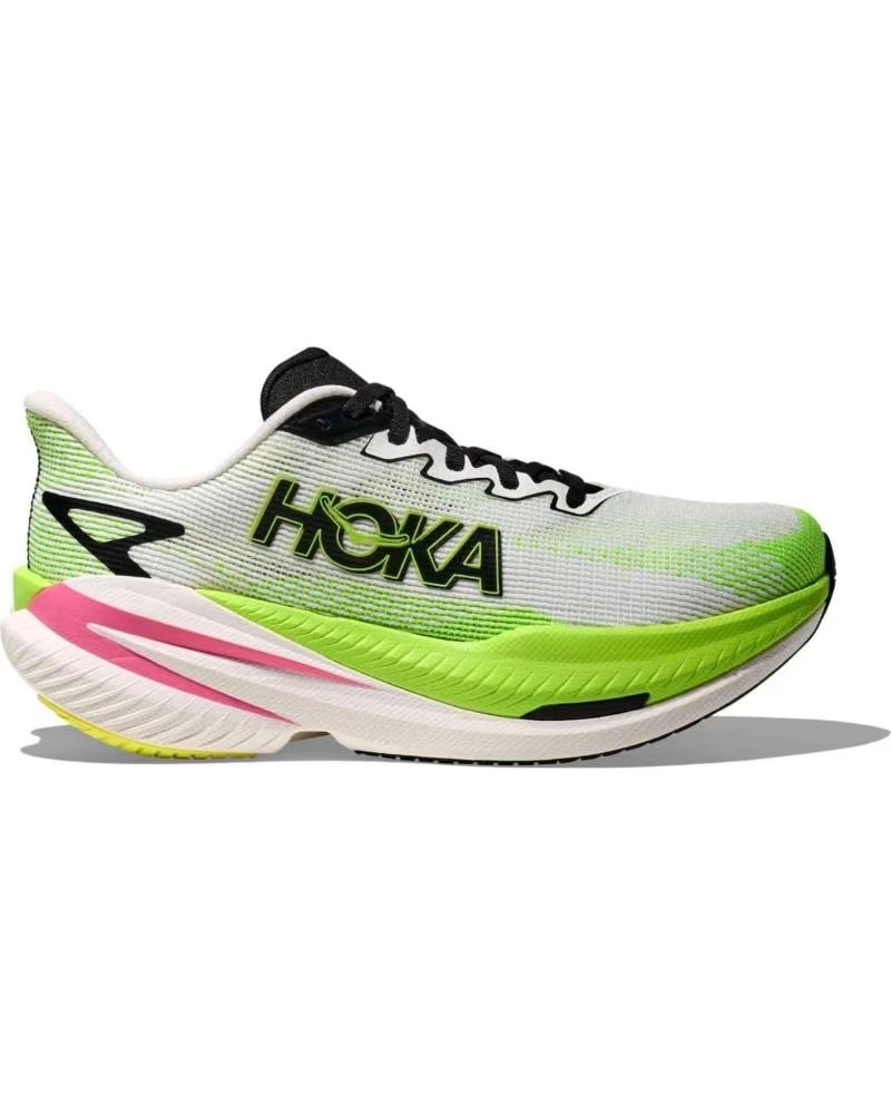 HOKA MACH X 3 LAUFSCHUHE FÜR DAMEN WHITE-NEON LIME
