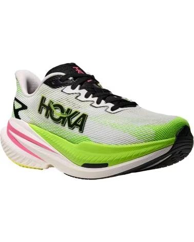 HOKA MACH X 3 LAUFSCHUHE FÜR DAMEN WHITE-NEON LIME