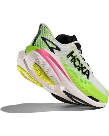 HOKA MACH X 3 LAUFSCHUHE FÜR DAMEN WHITE-NEON LIME