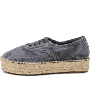 Zapatos de Mujer NATURAL WORLD ALPARGATA 687E-623 CON PLATAFORMA DE YUTE GRIS ENZIMATICO