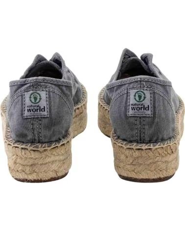Schuhe für Damen NATURAL WORLD 687E-623 DAMEN-ESPADRILLES MIT JUTE-PLATEAU, ENZYMATISCHES GRAU GRIS ENZIMATICO