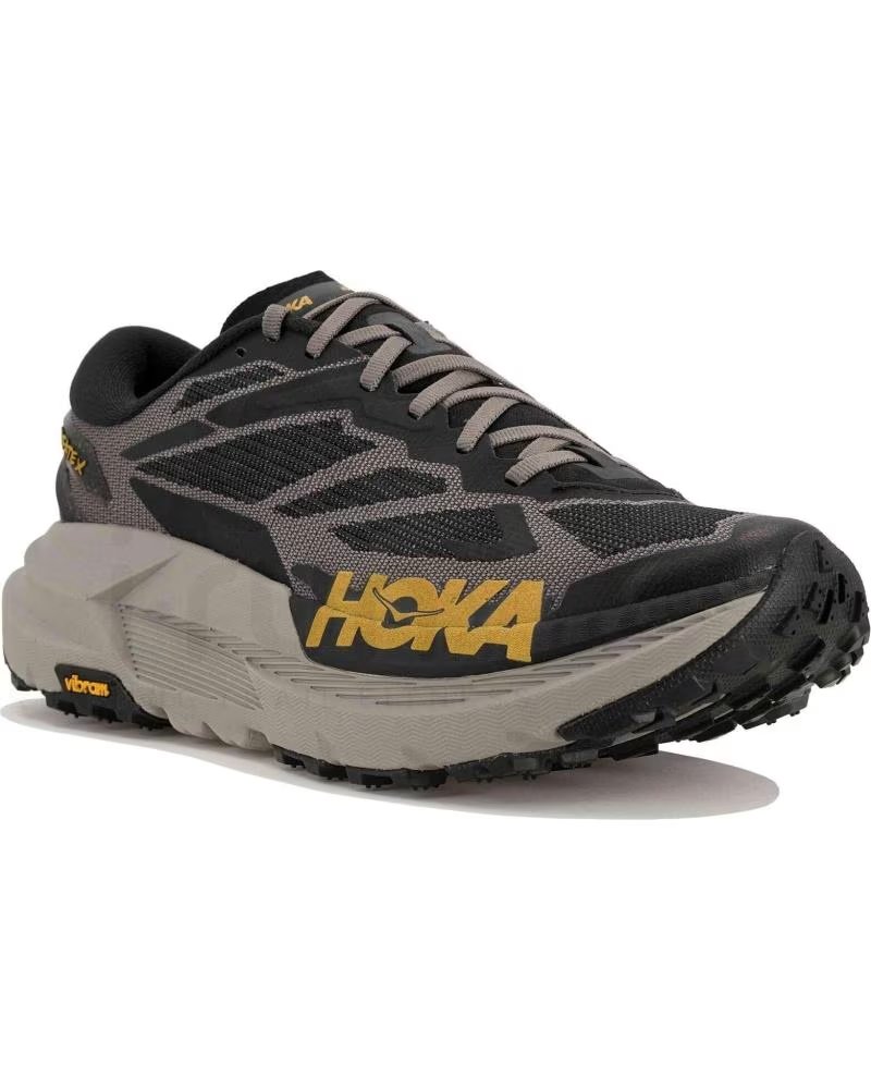HOKA 0001161990-BCM BLACK-CEMENT RUNNING SHOES FOR MEN