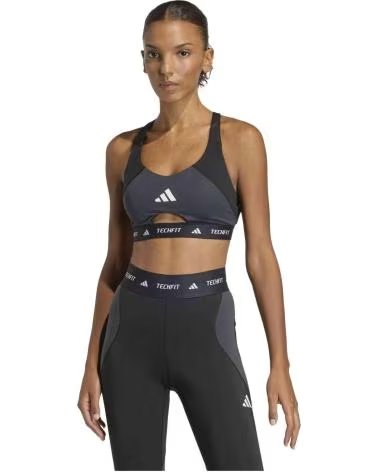 ADIDAS REGGISENO SPORTIVO TECHFIT WORKOUT NERO BLOCK