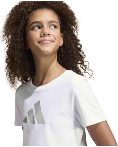 ADIDAS CAMISETA DE MANGA CORTA JG GLAM T EN BLANCO PARA NINAS WHITE