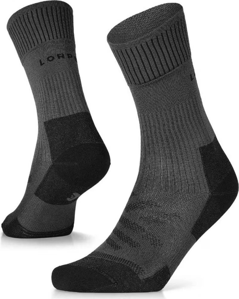 LORPEN PRRC RE MADE RUN CREW SOCKS UNISEX DARK GREY