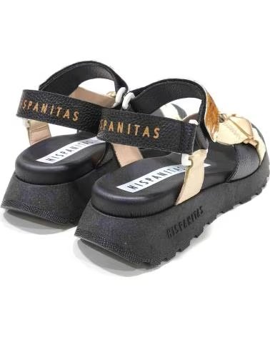 HISPANITAS SANDALIAS 121-264807 EN BLANCO PARA MUJER BUTTER NEGRO