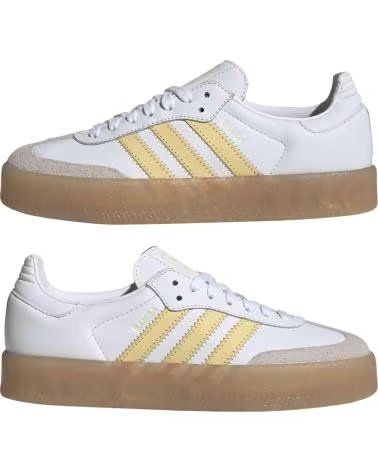 ADIDAS BASKETS SAMBAE W BLANC FTWWHT-ORGTIN-SEICTA