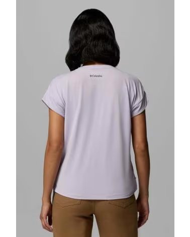 COLUMBIA DANIELA FALLS SS T-SHIRT FOR WOMEN, VIOLET 551