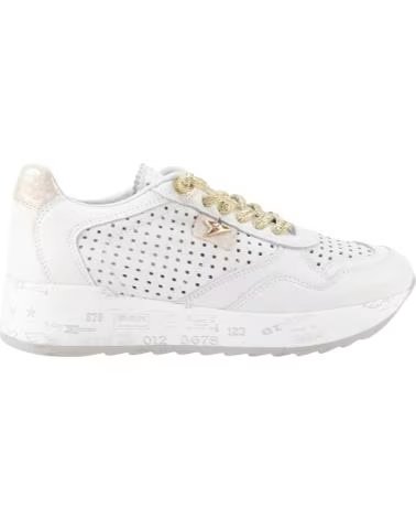 CETTI BASKETS 848XL BLANCHES PERFORÉES AVEC DÉTAILS MÉTALLISÉS BLANCO