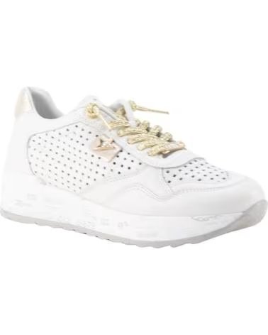 CETTI TÉNIS 848XL BRANCOS PERFURADOS COM DETALHES METALIZADOS BLANCO