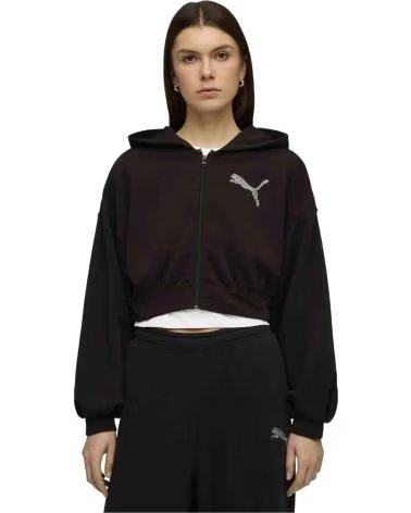 PUMA FELPA CON CAPPUCCIO 635394-01 NERA DA DONNA BLACK