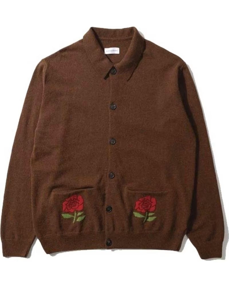 EDMMOND STUDIOS CARDIGAN DOPPEL MARRON