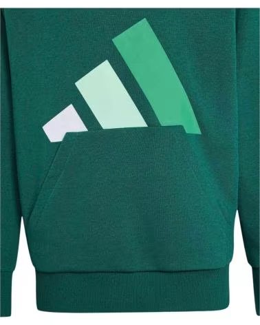 ADIDAS FELPA CON CAPPUCCIO J BL FT HD 280 BAMBINI VERDE CGREEN-WHITE-CLEMIN-C