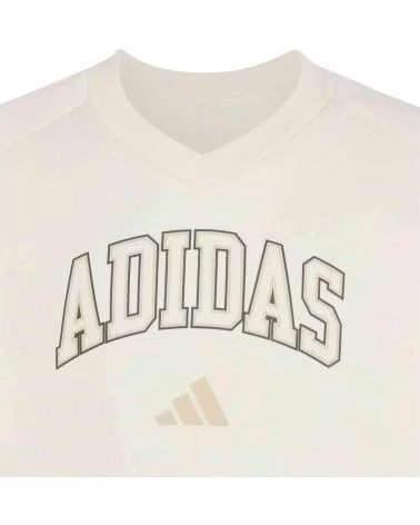 ADIDAS SWEAT-SHIRT JG CLGT V-NECK OWHITE-CRLI