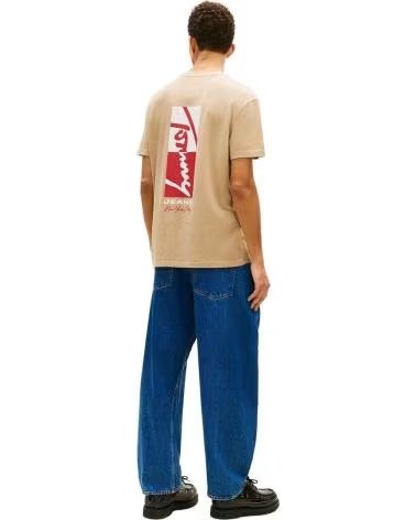 TOMMY HILFIGER CAMISETA DE MANGA CORTA - CAMISETA EN BEIGE PARA HOMBRE GENTLE GOLD